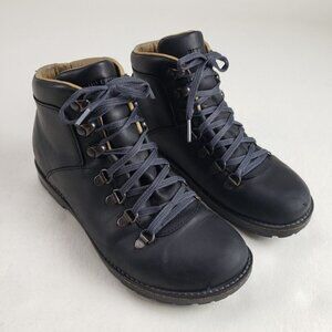 Birkenstock Jackson Leather Boot Womens 6-6.5 EU 37 N Black Ankle Hiking Lace Up